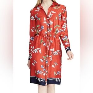 Ralph Lauren Red Navy Floral Dress